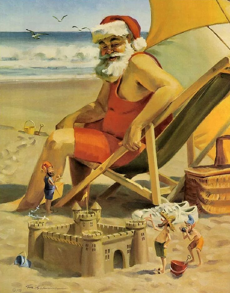 Tom browning. Tom Browning художник. Santa Beach.