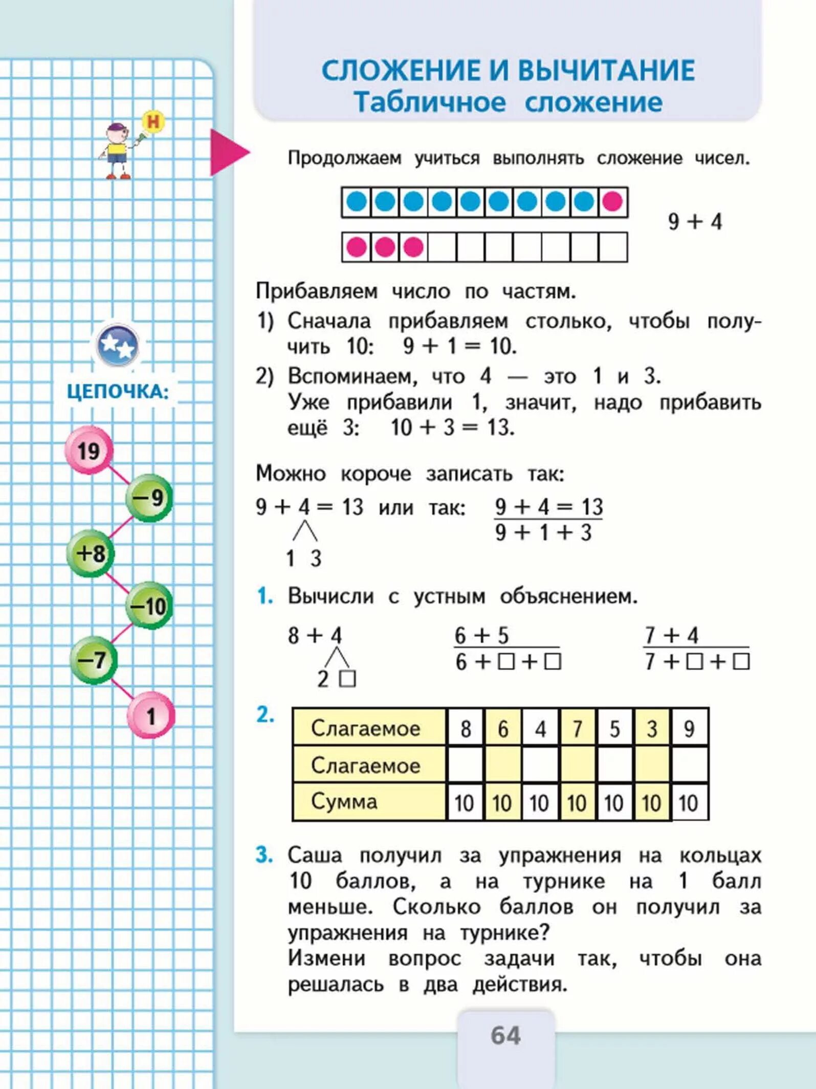 Математика 2 класс стр 64 упр 3