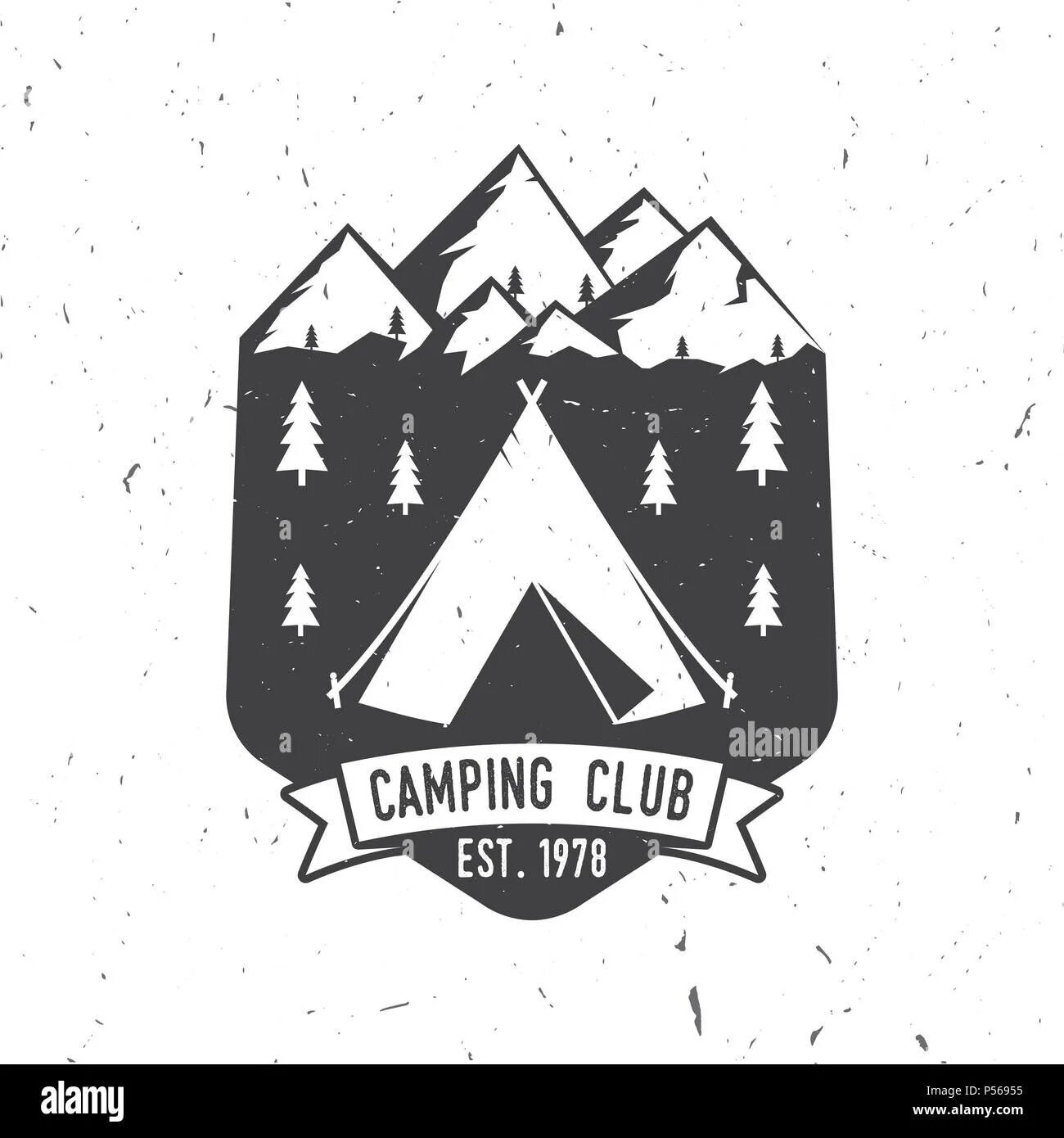 Camping club. Camping Wildlife logo.