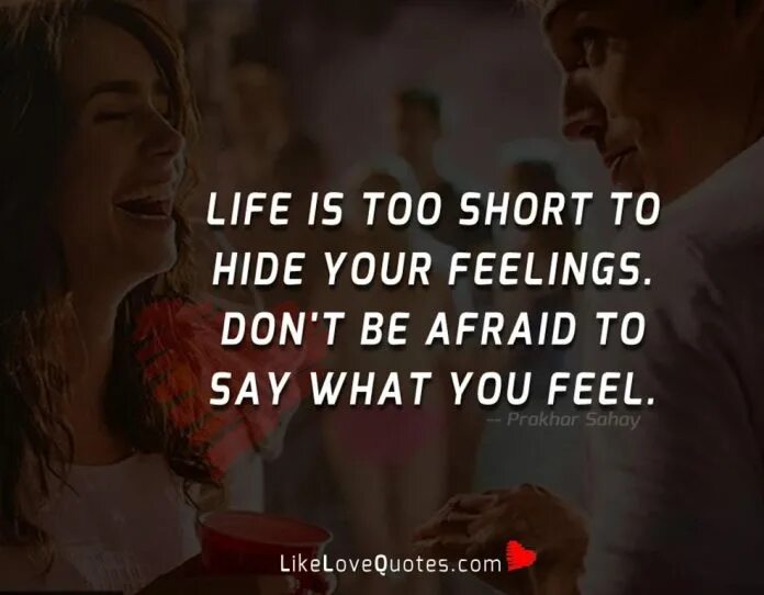 Don t hide. Life is...too short. life is too. life is too short to be afraid. life is too short, don&#039;t be.