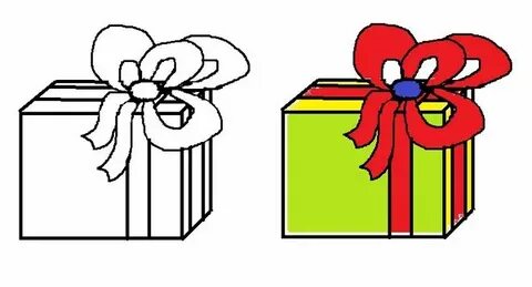 Как нарисовать новогоднюю коробку