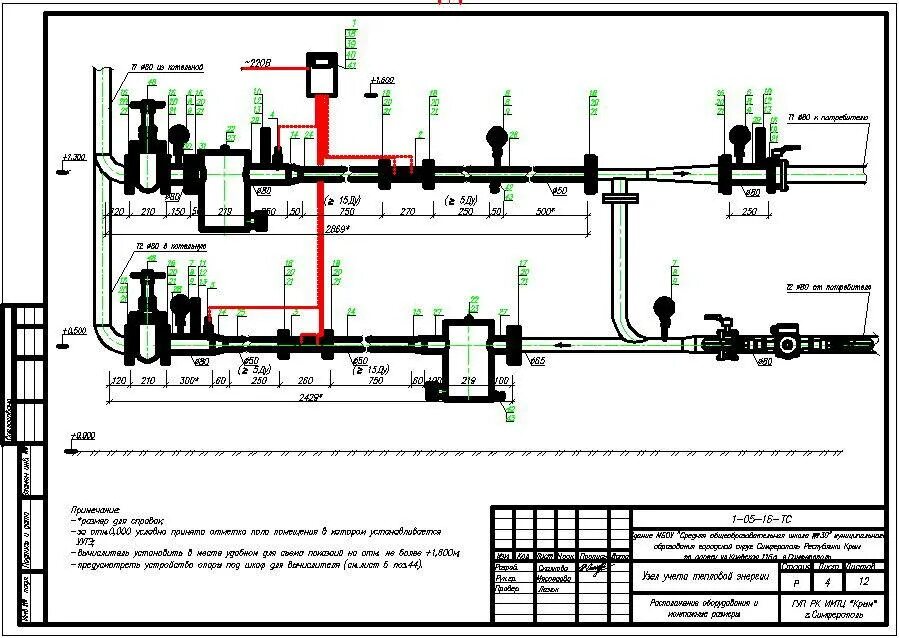 Исполнительная тепловые сети. Тепловой узел отопления схема подключения. Схема монтажа теплового узла. Схема установки УУТЭ. Схема установки счетчика на отопление.
