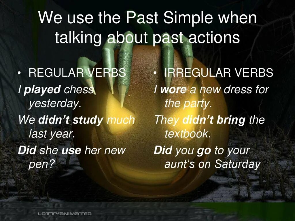 We use when we talk about