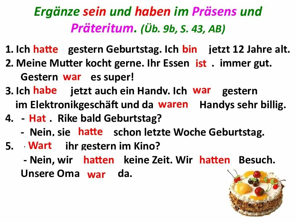 Haben sie kinder. Предложения в Претеритум. Präteritum в немецком языке упражнения. Präteritum в немецком языке sein. Прэтеритум упражнения sein haben.