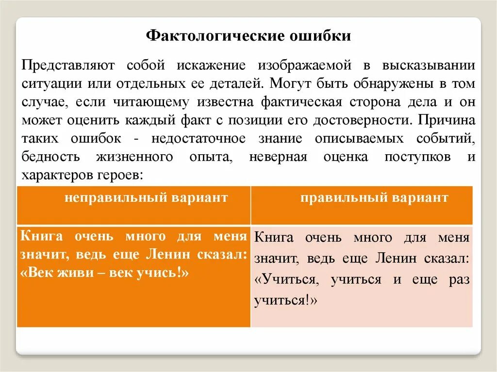 Ошибка в техническом предложении. Фактологические ошибки. Фактологическая ошибка или фактическая. Примеры фактологических ошибок. Фактологические ошибки в сочинении ЕГЭ.