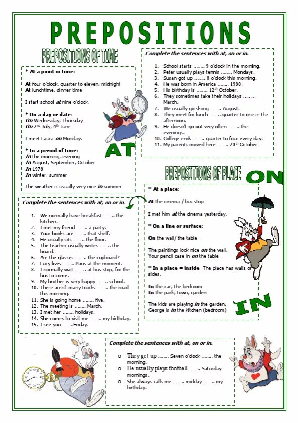 Missing prepositions