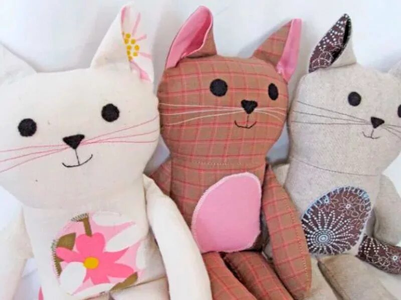 Как сшить кота. Сшить игрушку. котики из ткани. сшить мягкую игрушку. сшить игрушку из ткани.