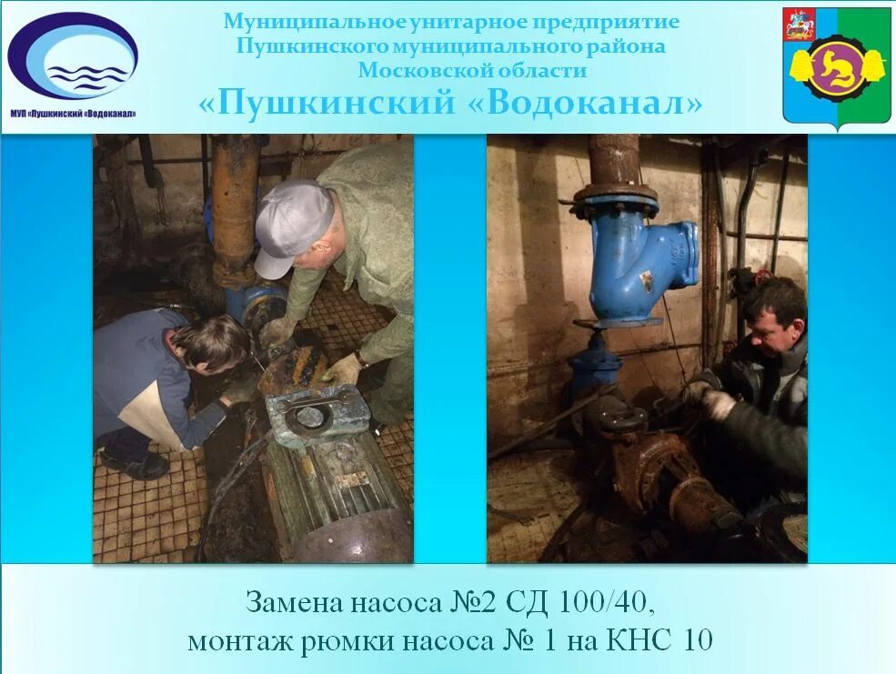 Директор водоканала пушкино московской. Мосводоканал щелково. Куйбышева 13 леноблводоканал фото. Номер водоканала. Водоканал презентация.