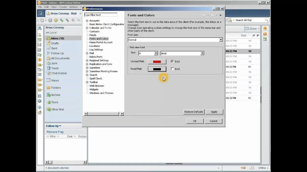 Notes client. _lotus_notes_8.5.3. программа lotus notes. lotus notes бизнес-процессы. изменить шрифт lotus notes.