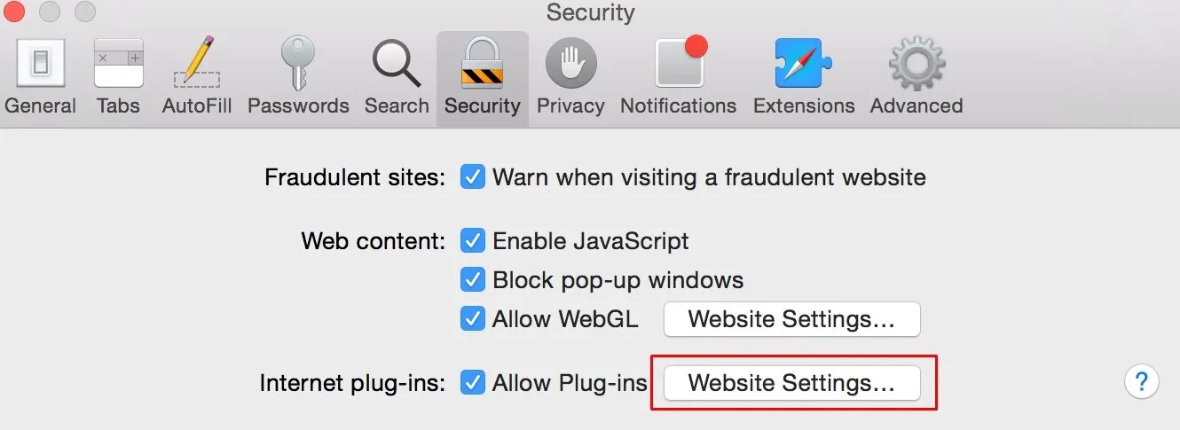 Allow plugins. Как отключить блокировщик рекламы в сафари на Мак. Как включить джава скрипт в сафари. Где найти Security Tab. Pop-up Blocker как отключить Safari.