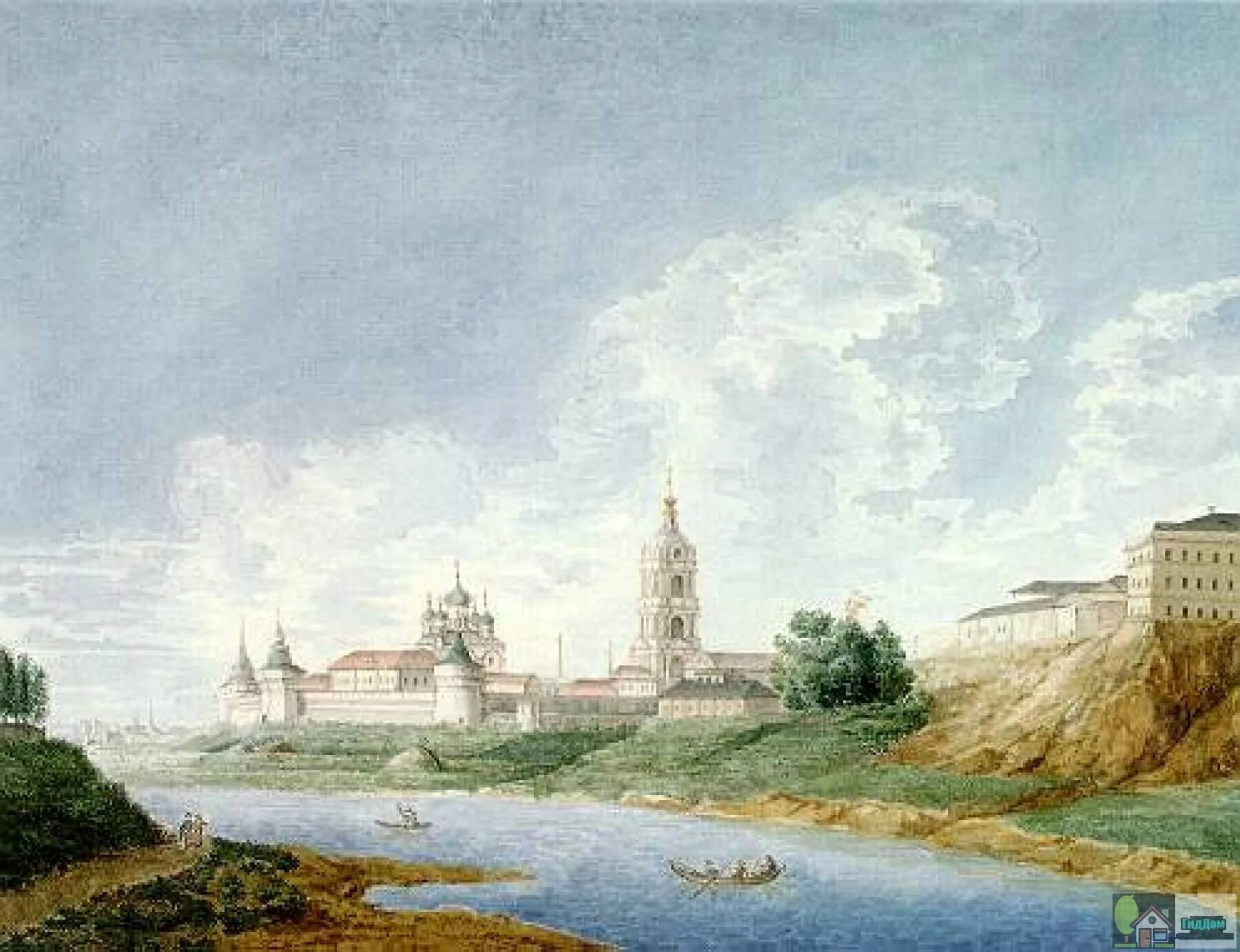 московский симонов монастырь гравюра. село из бедной лизы с высоким дворцом. симонов монастырь гравюра. пруд симонова монастыря лизин пруд. коломенское усадьба 17 век.