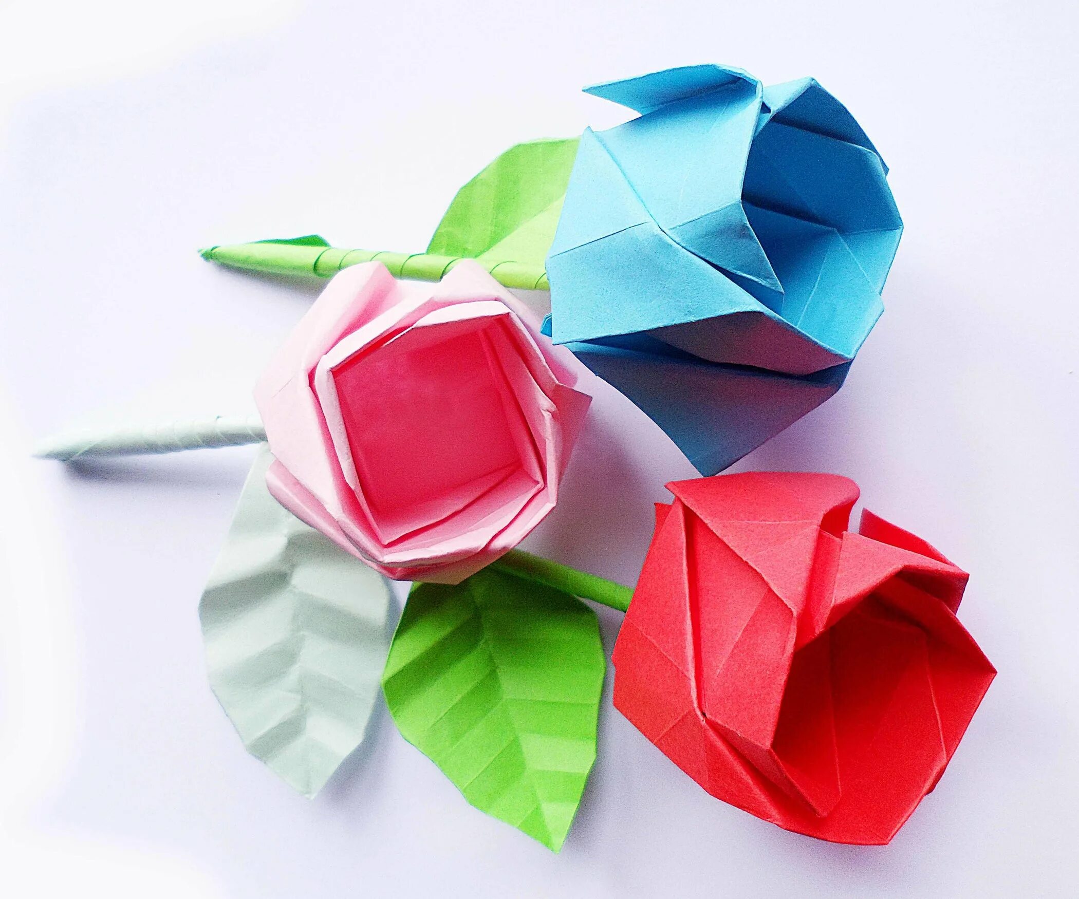 Как сделать цветы из бумаги без клея. Оригами. Оригами цветок. Цветы в технике оригами.