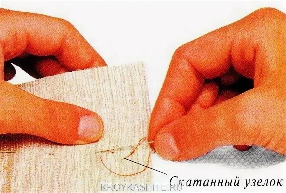 Как завязать нитку перед шитьем. Завязывание узелка на конце нитки. узел нитки в конце шитья. как завязать узелок для шитья.