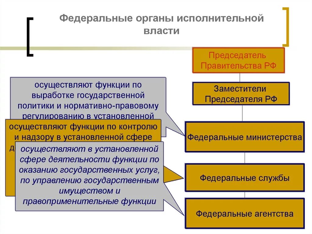 Исполнительной власти министерств ведомств и. Федеральные органы исполнительной власти РФ. Функции правительства РФ В исполнительной власти. Федеральный орган исполнительной власти орган власти. Федеральные органы исполнительной гос власти РФ это.