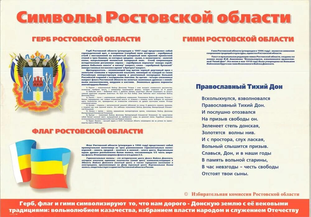 Сайт икро ростовской области. Герб и флаг Ростовской области. Государственные символы Ростовской области. Символы Ростова и Ростовской области. Флаг Ростовской области.