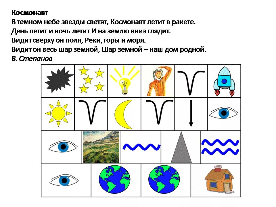 Мнемотаблицы старшая группа рассказ