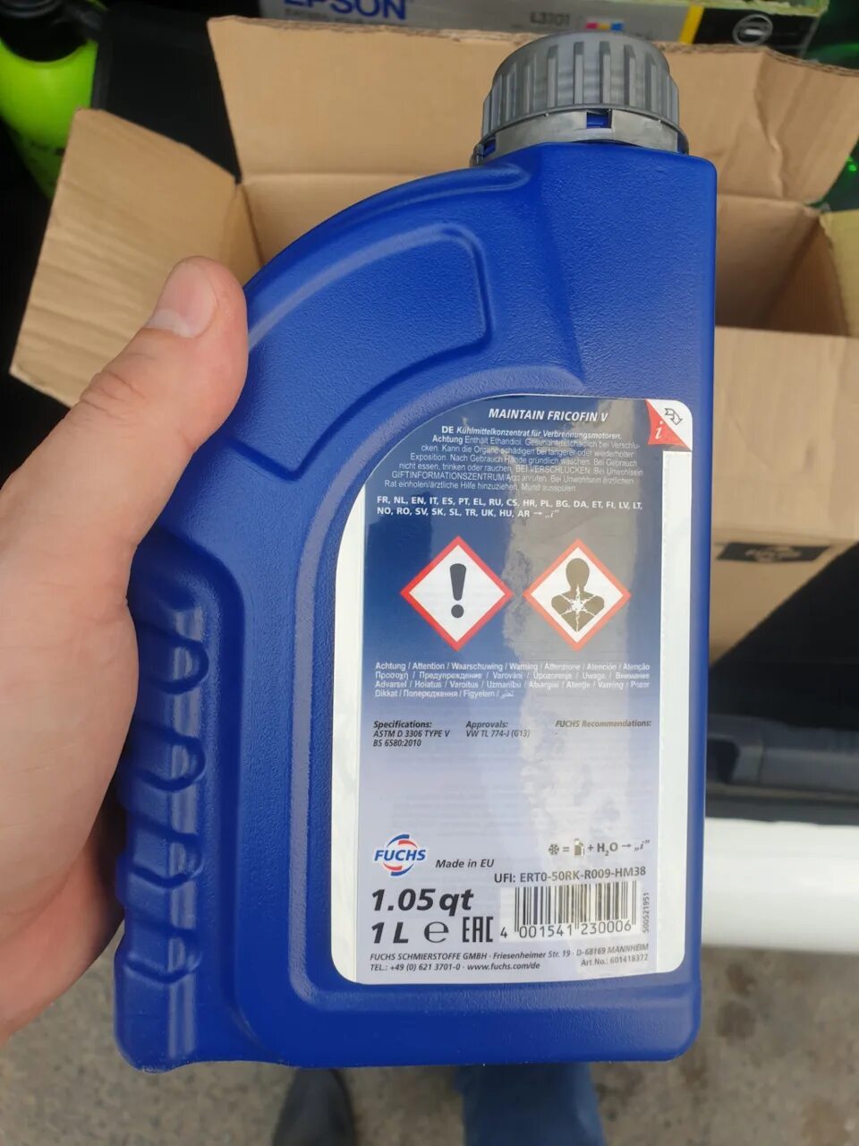 Fuchs maintain. Жидкость охлаждающая maintain fricofin (e205l). fuchs maintain fricofin. maintain fricofin g12 plus. антифриз фиолетовый концентрат 1л g13 titan maintain fricofin, 601418372, fuchs.