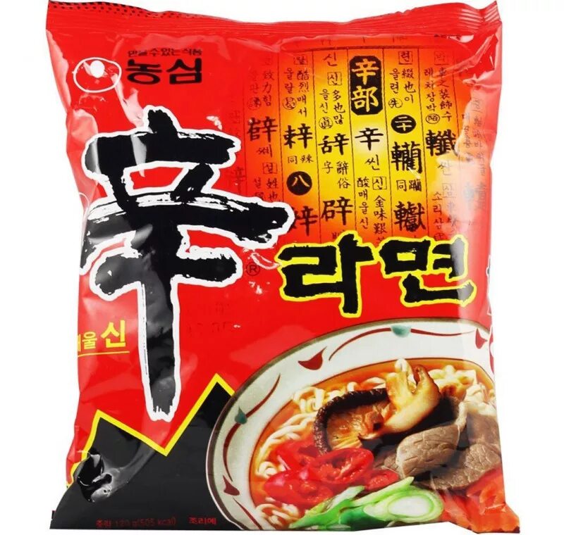 Шин рамен Nongshim. Лапша "Нонгшим" шин рамен, 120 г, 1/20, Корея. Китайская лапша Nongshim. Лапша сублимированная шин рамён Корея. Купить китайскую лапшу быстрого