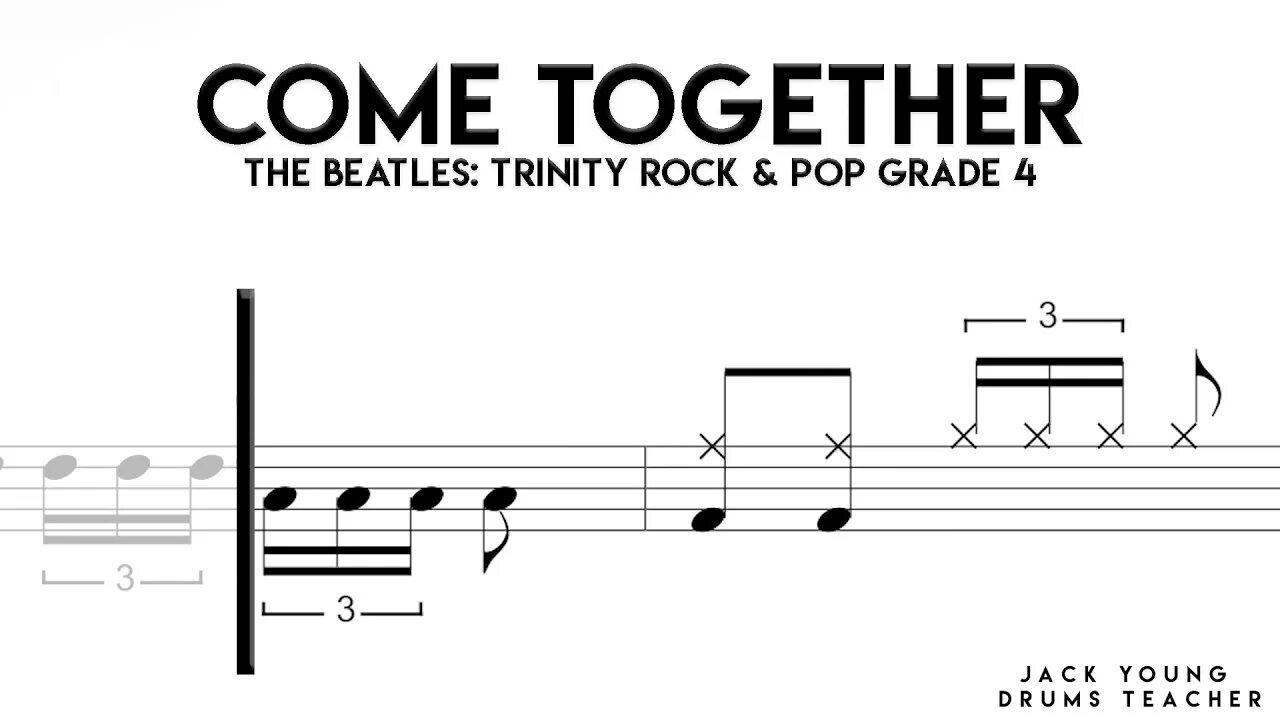 Come together. Come together Ноты. Trinity Rock & Pop. Come together Drum Notes.