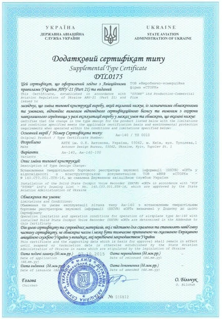 Type certificate. Supplemental Type Certificate. Сертифікат малого судна. Typing Certificate.