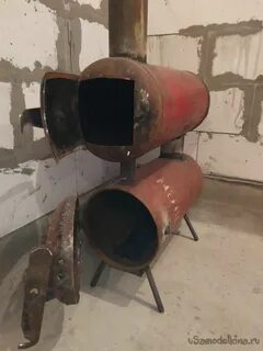 Печь гаража из баллона