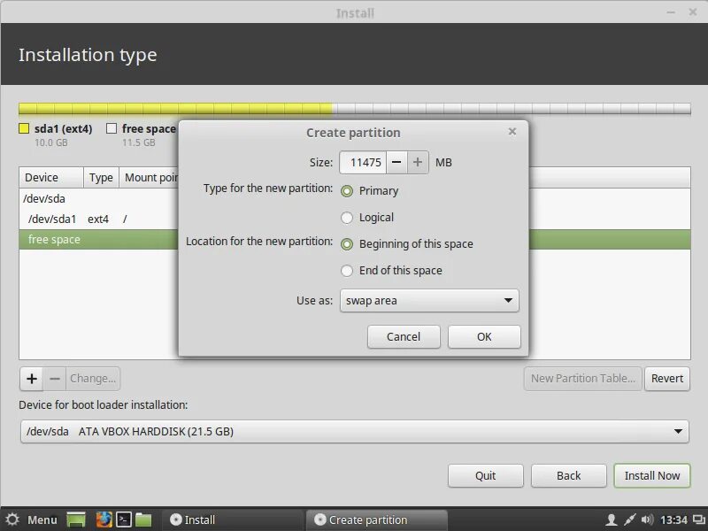 Разделить диск linux. Разбивка жесткого диска на разделы linux. swap linux mint размер. partition ext4. линукс создать разделы на диске parted.
