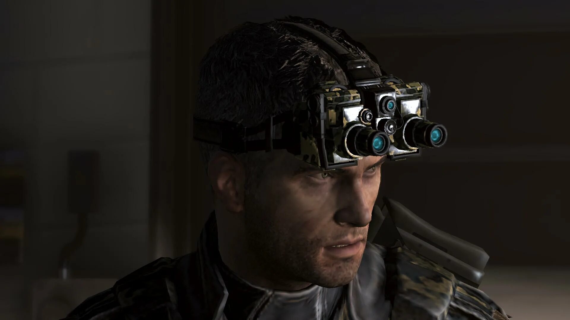 Очки ПНВ Splinter Cell. Sam Fisher Splinter Cell очки. ПНВ Сэма Фишера. Очки ночного видения Сэма Фишера.