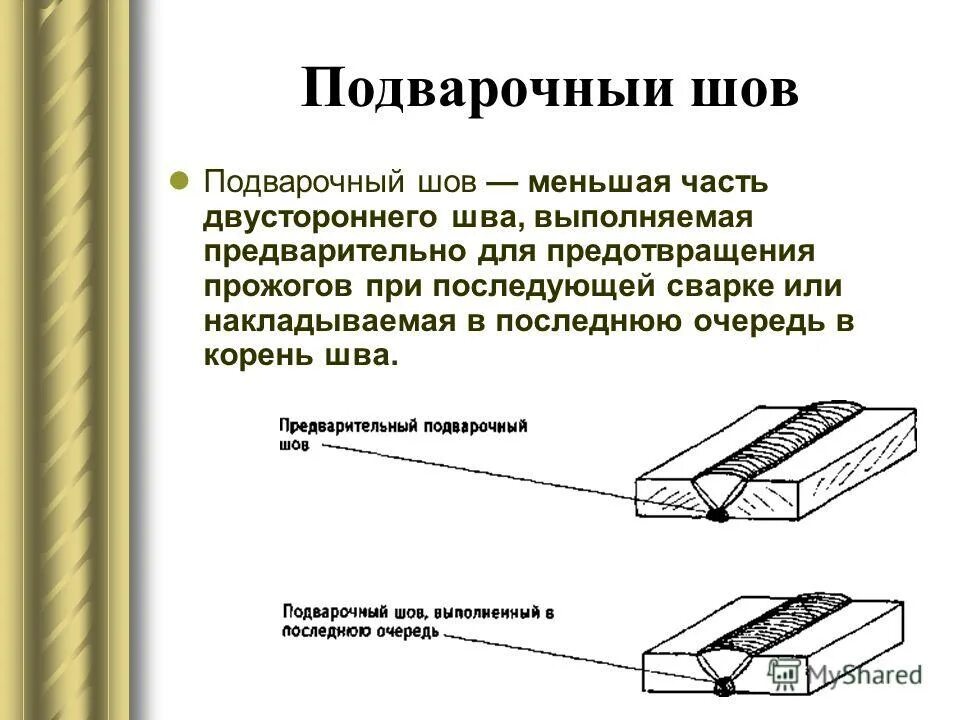 Двухсторонний сварной шов подварочный шов и. Корень сварного соединения. Подварочный шов выполняется. Корневой шов.