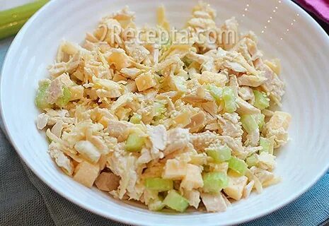 Салат с курицей яблоком огурцом