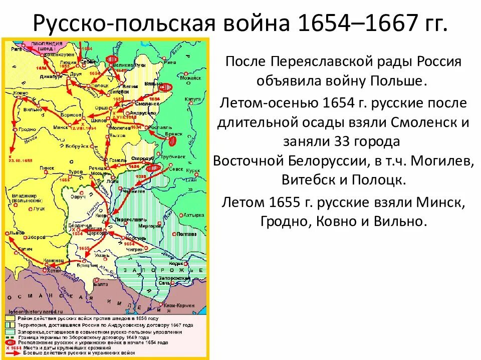 В каком году был взят смоленск. Карта по русско польской войне 1654 1667. Русско польская 1654.