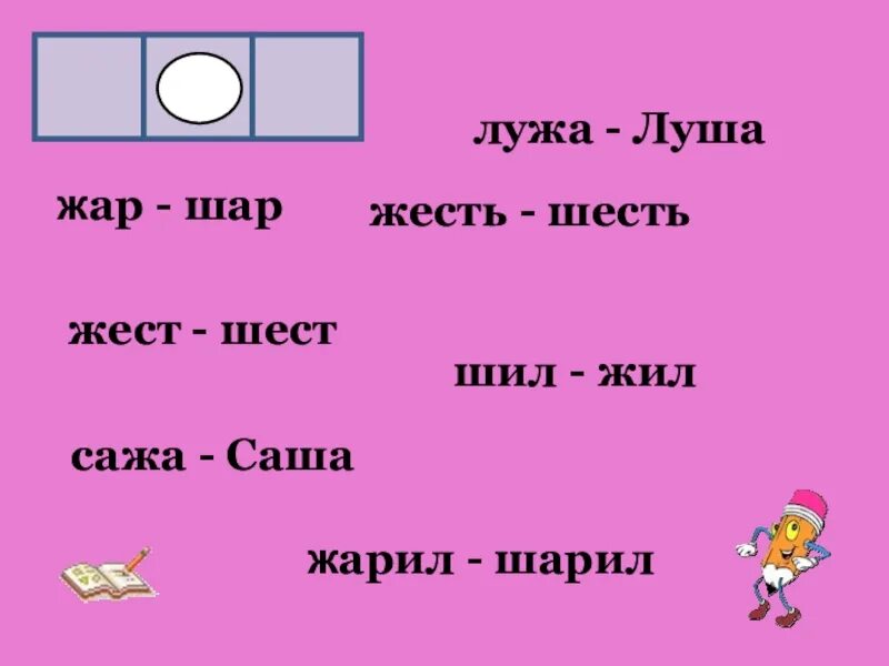 Разбор слова шар. Звуковое обозначение слова шар и Жар. Схема слова Жар. Дифференциация ж-ш задания 1 класс. Шар Жар шил жил.