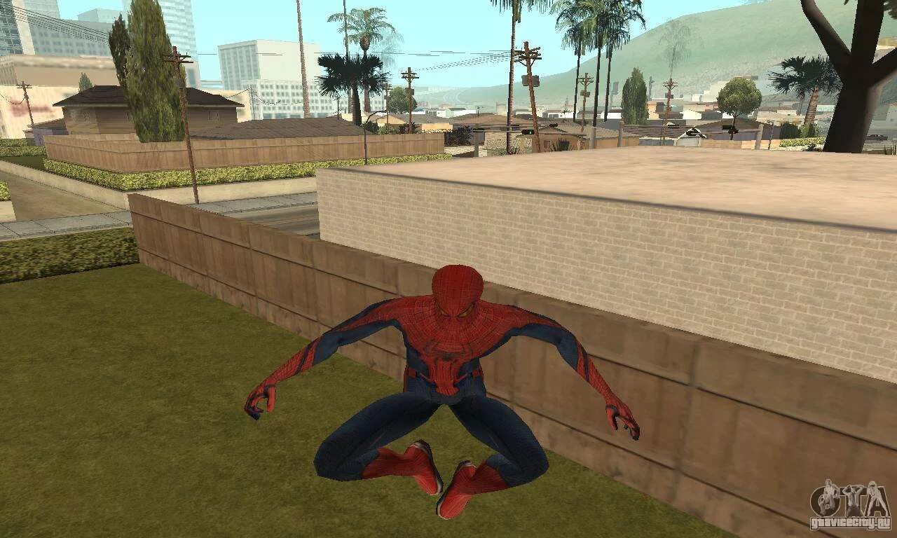 Моды на гта на людей. Человек паук ГТА Сан андреас. Спидер ГТА са. GTA San Andreas Spiderman Mod. ГТА мод на человека паука.