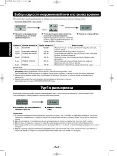 Микроволновая печь panasonic инструкция