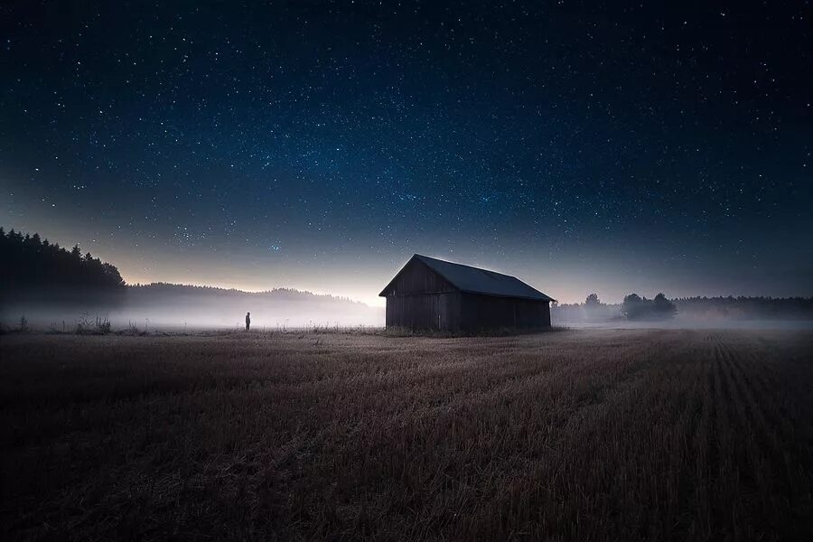 Above the stars in the field