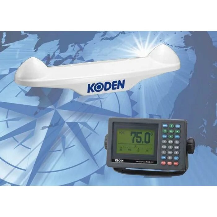 Спутниковый компас KGC-222. Антенна GPS koden. Koden прибор. Спутниковый компас на судне.