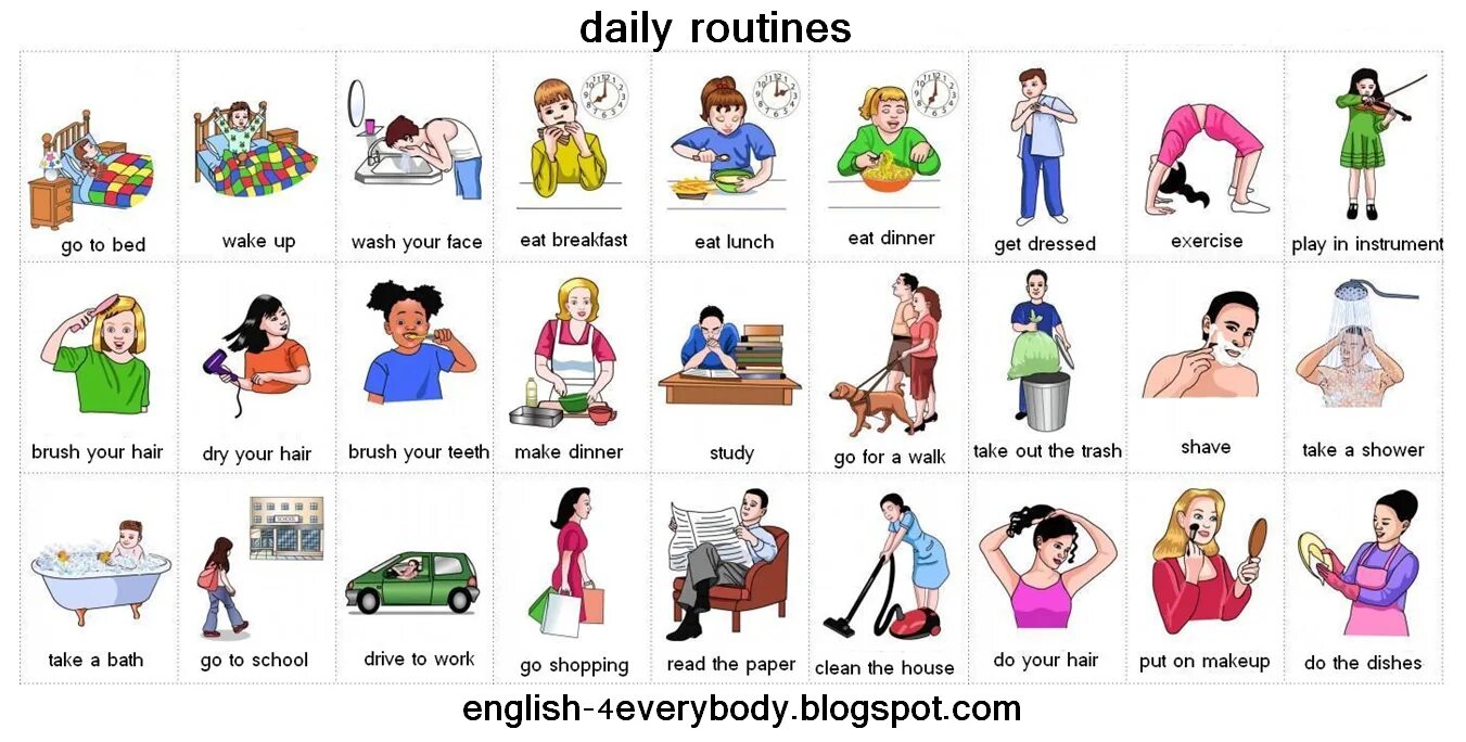 Английский Daily Routine Vocabulary. Daily activities английского. Повседневные дела на английском. Карточки Daily Routine. Activities перевод на русский