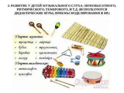 Игра на детских музыкальных инструментах виды