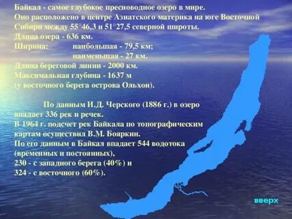 Озеро байкал расположено в глубокой