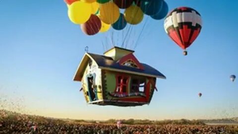 The flying house