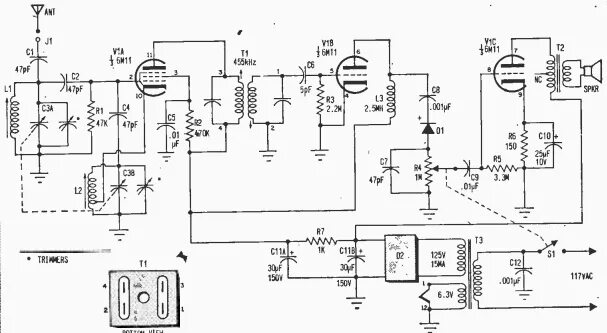 Трансивер Альбатрос ламповый. Приёмник Ham rong. 430 MHZ Superhet. EMOUZI tube Radio. First tubes