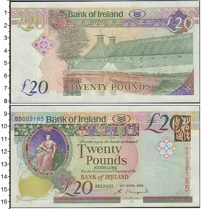 20 фунтов в рублях на сегодня. Купюры Ирландии. Ирландия 20 фунтов. Банкноты Ирландии пластик. Банкнота Северной Ирландии 20 фунтов в рублях.