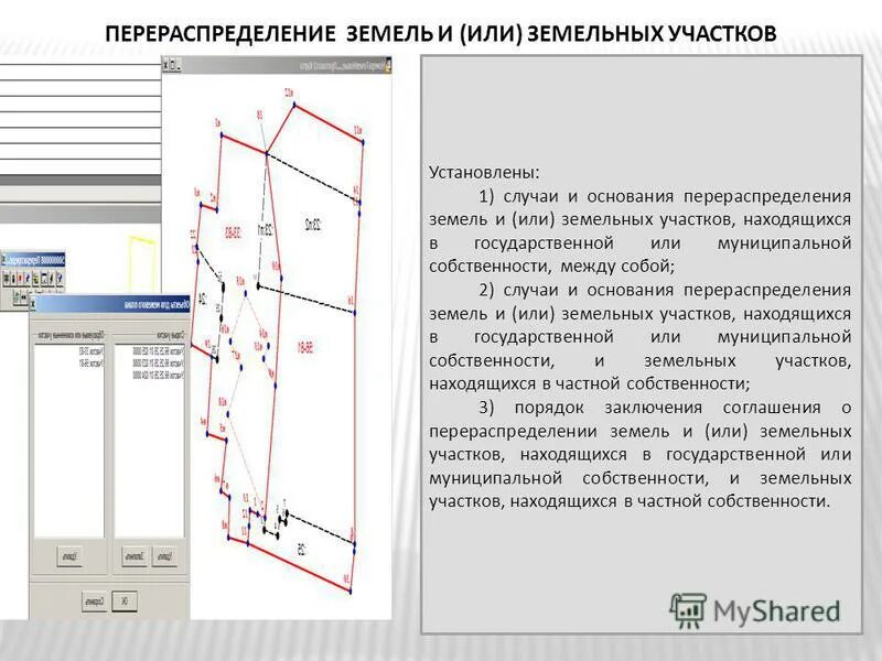 Перераспределение частной и муниципальной собственности