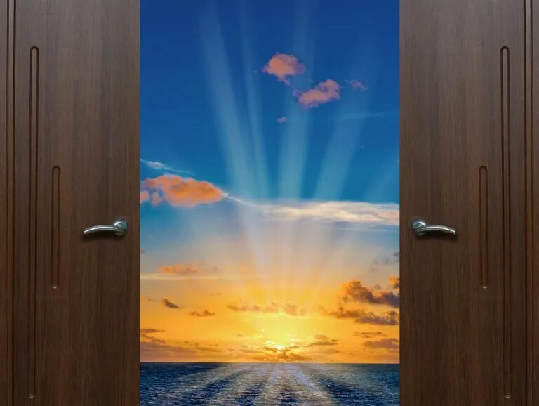 Открой view. Двери океан. Дверь рассвет. Дверь солнце. За дверью океан.