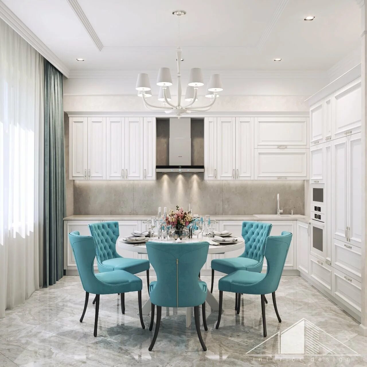 Столы в неоклассическом стиле. Цветные стулья в интерьере. Дизайнерское полукресло грей. Стулья неоклассика. Кухня неоклассика мария белая.