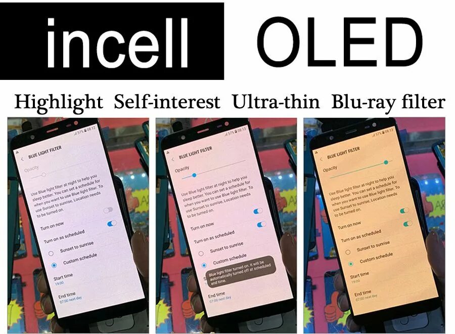 Incell screen note. Incell screen note