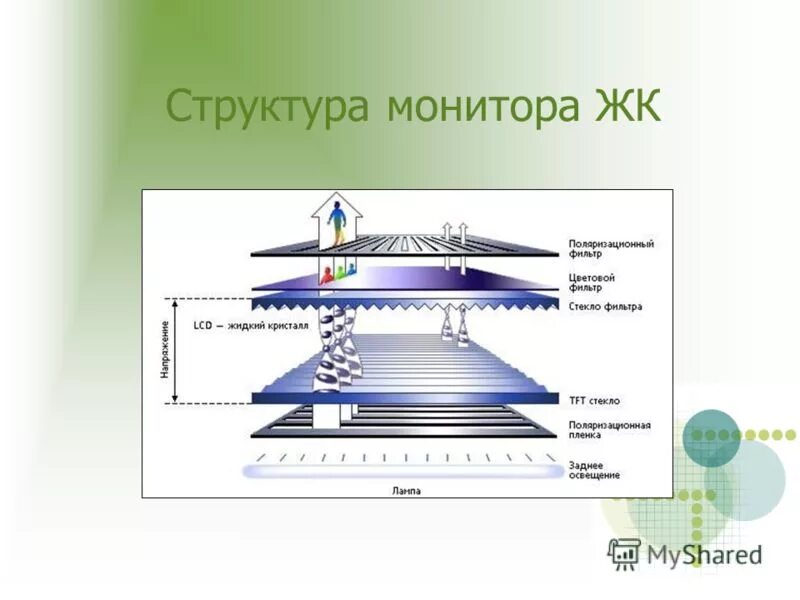 Принцип работы жк. ЖК (LCD) - жидкокристаллические мониторы (Liquid Crystal display).. Жидкокристаллические мониторы схема. Строение ЖК монитора. Жидкокристаллический монитор в разрезе.