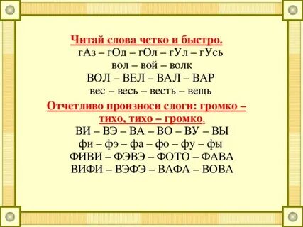 Слоги слова волк