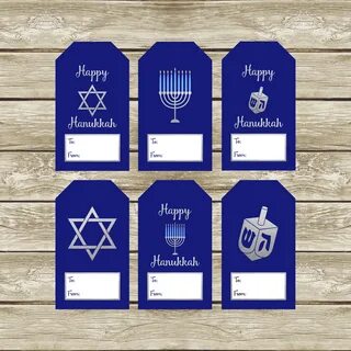 Hanukkah gift tags printable