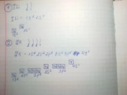 Схема строения калия