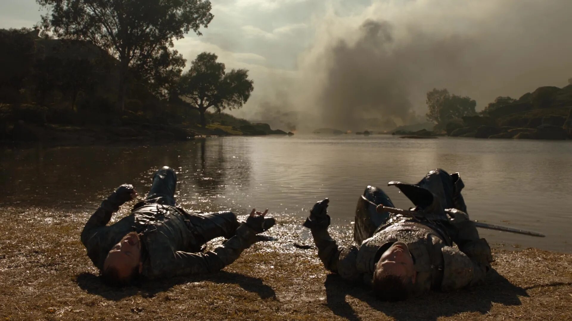 Битва на озере 3. Битва Бронна Джейме и змеек. Пять минут после битвы. Bronn x Jaime.
